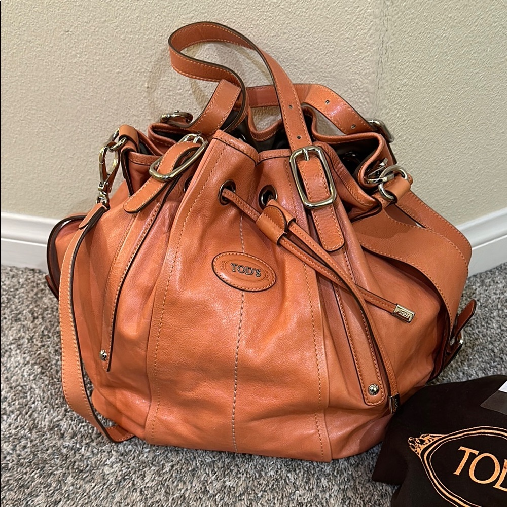 TOD'S Orange Leather Women's Bag